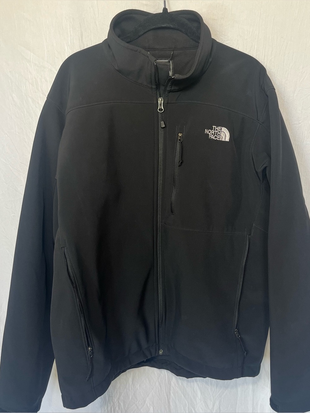 The North Face Mens Apex Bionic Softshell Jacket Black Full Zip Fleece Lined L